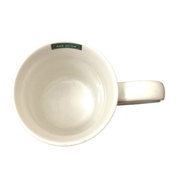 Par Avion Post Card Postage M Script Coffee Cup - Picture 5 of 6